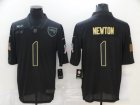 Nike Patriots #1 Cam Newton Black 2020 Salute To Service Limited Jersey