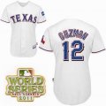 2011 world series mlb Texas Rangers #12 Cristian Guzman White