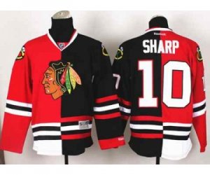 nhl jerseys chicago blackhawks #10 sharp black-red[split]