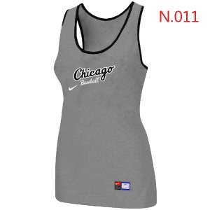 Nike Chicago White Sox Tri-Blend Racerback stretch Tank Top L.grey