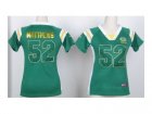 Nike women green bay packers #52 clay matthews green jerseys[Fashion Rhinestone sequins]