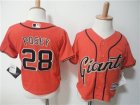 Giants #28 Buster Posey Orange Toddler Jersey