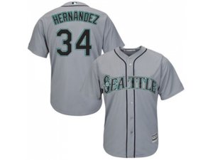 Youth Seattle Mariners #34 Felix Hernandez Grey Cool Base Stitched MLB Jersey