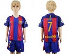 Barcelona #7 Arda Home Kid Soccer Club Jersey