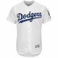 Men's Los Angeles Dodgers Majestic Home Blank White Flex Base Authentic Collection Team Jersey