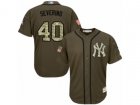 New York Yankees #40 Luis Severino Replica Green Salute to Service MLB Jersey
