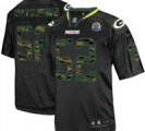 Nike Packers #52 Clay Matthews Black(Camo Number) With Hall of Fame 50th Patch NFL Elite Jersey