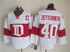 NHL Detroit Red Wings #40 Henrik Zetterberg classic white jerseys