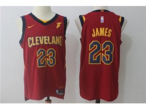 Nike NBA Cleveland Cavaliers #23 LeBron James Jersey 2017-18 New Season Wine Red Jersey