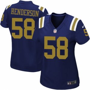 Women\'s Nike New York Jets #58 Erin Henderson Limited Navy Blue Alternate NFL Jersey