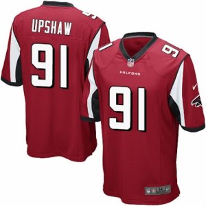 Mens Nike Atlanta Falcons #91 Courtney Upshaw Game Red Team Color NFL Jersey