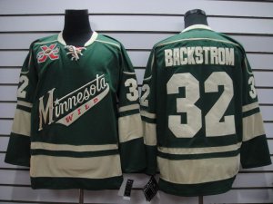 nhl minnesota wild #32 backstrom green[10th]