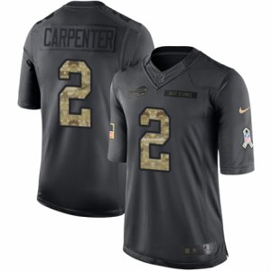 Mens Nike Buffalo Bills #2 Dan Carpenter Limited Black 2016 Salute to Service NFL Jersey