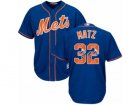 Mens Majestic New York Mets #32 Steven Matz Authentic Royal Blue Team Logo Fashion Cool Base MLB Jersey