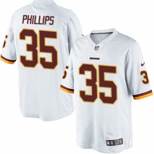 Mens Nike Washington Redskins #35 Dashaun Phillips Limited White NFL Jersey