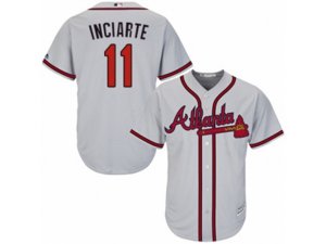 Youth Atlanta Braves #11 Ender Inciarte Replica Grey Road Cool Base MLB Jersey