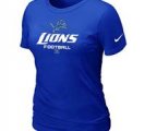 Women Detroit Lions Blue T-Shirt