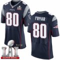 Mens Nike New England Patriots #80 Irving Fryar Elite Navy Blue Team Color Super Bowl LI 51 NFL Jersey