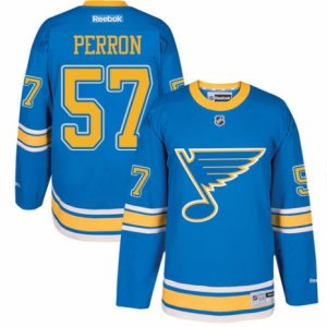 Youth Reebok St. Louis Blues #57 David Perron Authentic Blue 2017 Winter Classic NHL Jersey