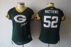 2011 Women's Field Flirt Fashion nfl green bay packers #52 matthews green