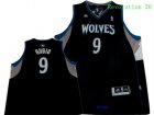 Timberwolves #9 Ricky Rubio Black Revolution 30 Jersey