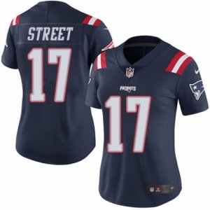 Women\'s Nike New England Patriots #17 Devin Street Limited Navy Blue Rush NFL Jersey