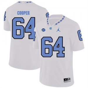 North Carolina Tar Heels 64 Jonathan Cooper White College Football Jersey