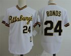 Pirates #24 Barry Bonds White Cooperstown Collection Player Jersey