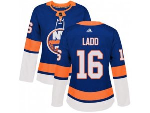 Women Adidas New York Islanders #16 Andrew Ladd Royal Blue Home Authentic Stitched NHL Jersey