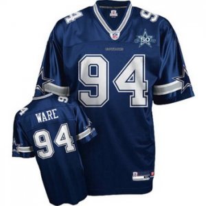 nfl dallas cowboys #94 ware blue[50th patch]