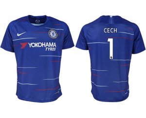 2018-19 Chelsea FC 1 CECH Home Thailand Soccer Jersey