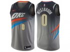Nike Oklahoma City Thunder #0 Russell Westbrook Gray NBA Swingman City Edition Jersey