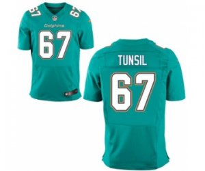 Men\'s Nike Miami Dolphins #67 Laremy Tunsil Elite Green Team Color NFL Jersey