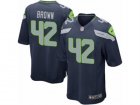 Mens Nike Seattle Seahawks #42 Arthur Brown Game Steel Blue Team Color NFL Jersey