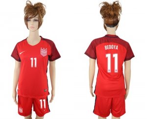 2017-18 USA 11 BEDOYA Women Away Soccer Jersey