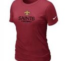 Women New Orleans Sains Red T-Shirt