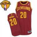 Men's Adidas Cleveland Cavaliers #20 Timofey Mozgov Authentic Wine Red Road 2016 The Finals Patch NBA Jersey