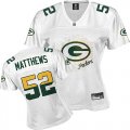 women nfl green bay packers #52 matthews white[2011 fem fan]