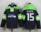 Nike Seattle Seahawks #15 Jermaine Kearse Steel Blue Player Pullover Hoodie