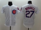 2016 Mens Chicage Cubs #27 Addison Russell Flexbase Olive Green Authentic Collection Mlb Jersey