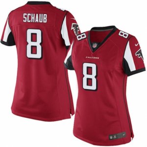 Womens Nike Atlanta Falcons #8 Matt Schaub Limited Red Team Color NFL Jersey