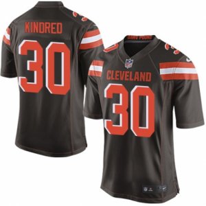 Mens Nike Cleveland Browns #30 Derrick Kindred Game Brown Team Color NFL Jersey