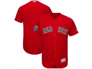 Men Boston Red Sox Customized Majestic Scarlet 2018 Spring Training Flex Base Team Jersey