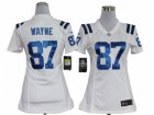 Nike women nfl Indianapolis Colts #87 Reggie Wayne white jerseys