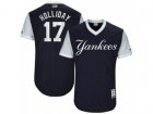2017 Little League World Series Yankees #17 Matt Holliday Holliday Navy Jersey