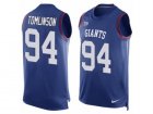 Mens Nike New York Giants #94 Dalvin Tomlinson Limited Royal Blue Player Name & Number Tank Top NFL Jersey