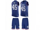 Mens Nike New York Giants #45 Will Tye Limited Royal Blue Tank Top Suit NFL Jersey