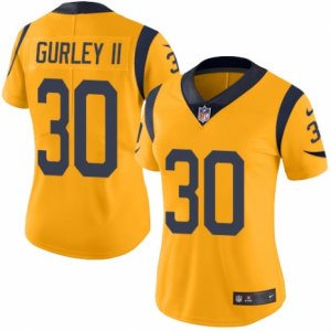 Women\'s Nike Los Angeles Rams #30 Todd Gurley Limited Gold Rush NFL Jersey