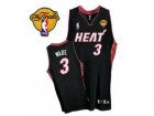 nba miami heat #3 wade black[2013 finals]