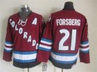 NHL Colorado Avalanche #21 Forsberg Throwback red jerseys